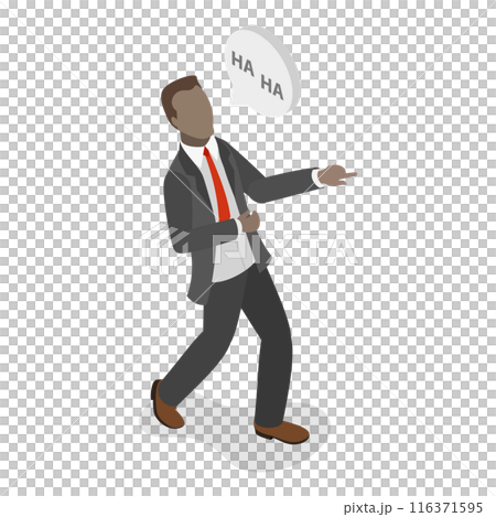 3D Isometric Flat  Illustration of Joke. Item 3 116371595