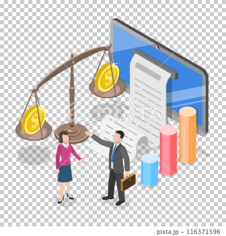 3D Isometric Flat  Illustration of Funding, Grants And Incentives. Item 2 116371596