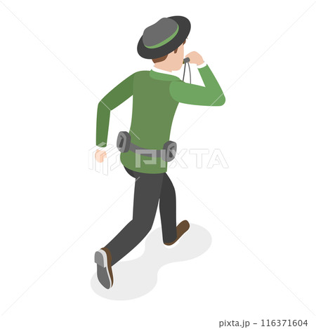 3D Isometric Flat  Set of Rangers. Item 1 116371604