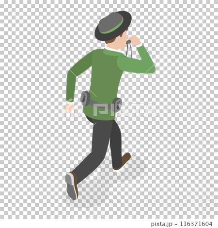 3D Isometric Flat  Set of Rangers. Item 1 116371604