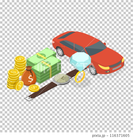 3D Isometric Flat  Illustration of Rap Music Lifestyle. Item 2 116371605