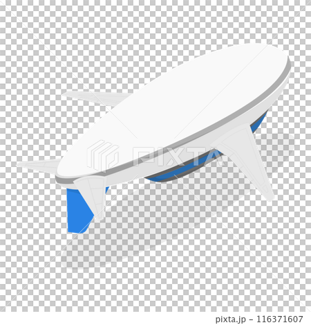 3D Isometric Flat Set of Airships. Item 3 3D Isometric Flat Set of Airships. Item 3 116371607