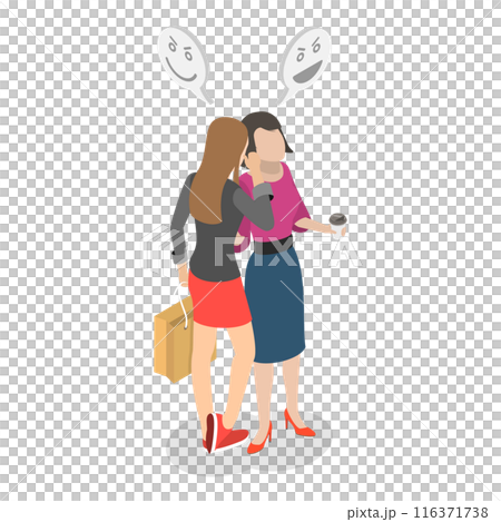 3D Isometric Flat Set of Gossips. Item 3 3D Isometric Flat Set of Gossips. Item 3 116371738