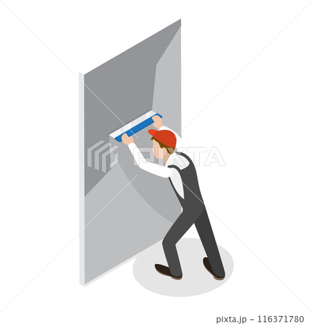 3D Isometric Flat Set of Renovation and Decoration of Room. Item 4 3D Isometric Flat Set of Renovation and Decoration of Room. Item 4 116371780