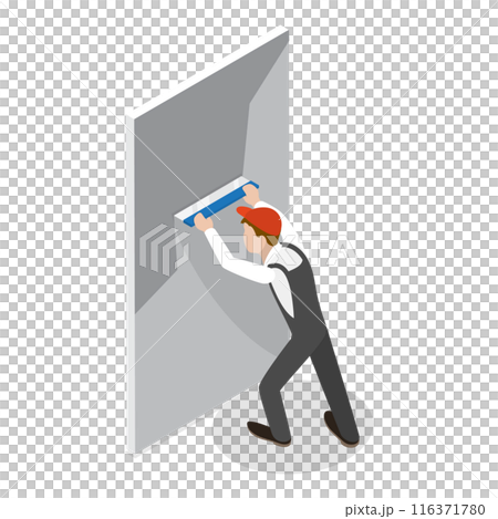 3D Isometric Flat Set of Renovation and Decoration of Room. Item 4 3D Isometric Flat Set of Renovation and Decoration of Room. Item 4 116371780