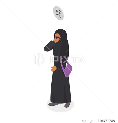 3D Isometric Flat  Illustration of Domestic Violence. Item 5 116371789
