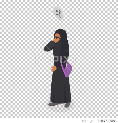 3D Isometric Flat  Illustration of Domestic Violence. Item 5 116371789