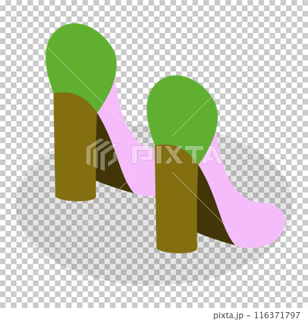 3D Isometric Flat Illustration of Fashion History. Item 5 3D Isometric Flat Illustration of Fashion History. Item 5 116371797