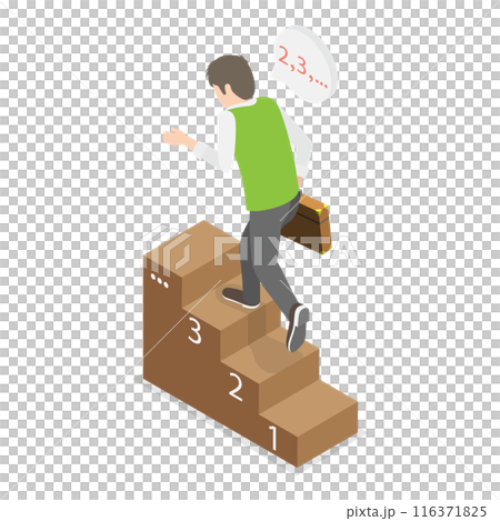3D Isometric Flat Illustration of OCD. Item 5 3D Isometric Flat Illustration of OCD. Item 5 116371825
