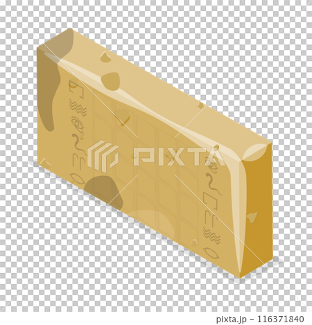 3D Isometric Flat  Set of Egypt Symbols. Item 8 116371840