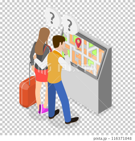 3D Isometric Flat Illustration of Information Kiosk. Item 1 3D Isometric Flat Illustration of Information Kiosk. Item 1 116371848