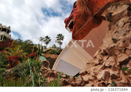 The Dragon water slide attraction in Siam waterpark, Tenerife, Spain 116371894