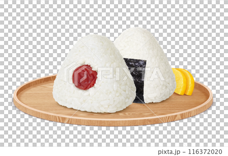 飯糰插圖現實白色背景 飯糰插圖現實白色背景 116372020