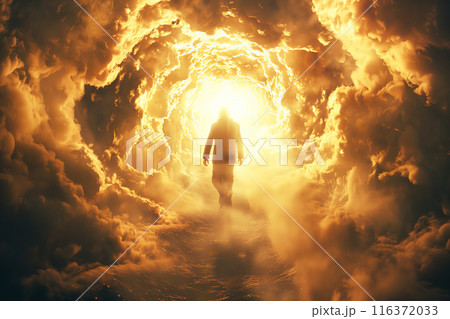 Soul Ascending Through Golden Clouds Soul Ascending Through Golden Clouds 116372033