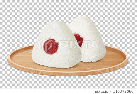 飯糰插圖現實白色背景 116372060