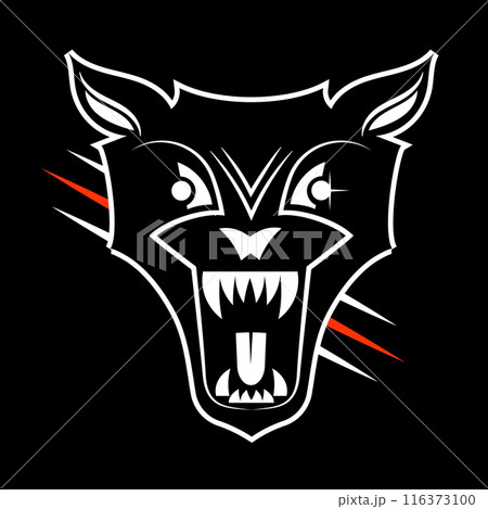 Wolf head Vector illustration. Wolf Vintage Logo Stock 116373100