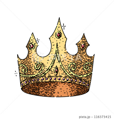 royal crown king sketch hand drawn vector royal crown king sketch hand drawn vector 116373415