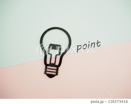 電球にポイントpointの文字　おしゃれ 116373418