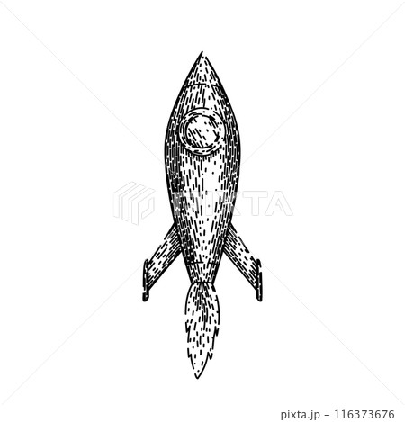 space rocket sketch hand drawn vector 116373676