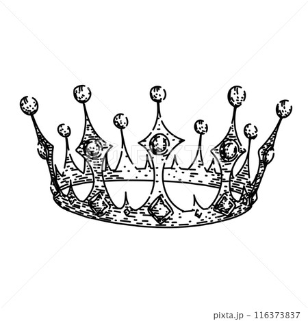 symbol crown queen sketch hand drawn vector symbol crown queen sketch hand drawn vector 116373837