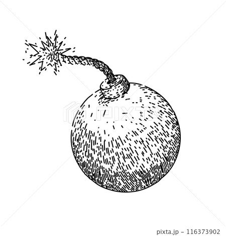 smoke bomb sketch hand drawn vector 116373902