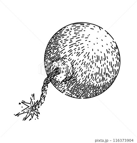 effect bomb sketch hand drawn vector 116373904