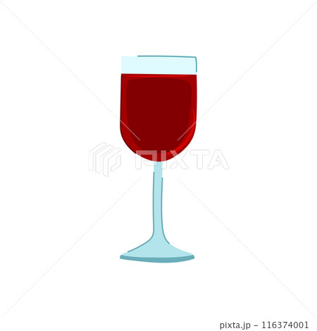 red wine glass cartoon vector illustration 116374001