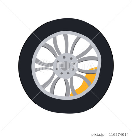 sport wheel car cartoon vector illustration 116374014