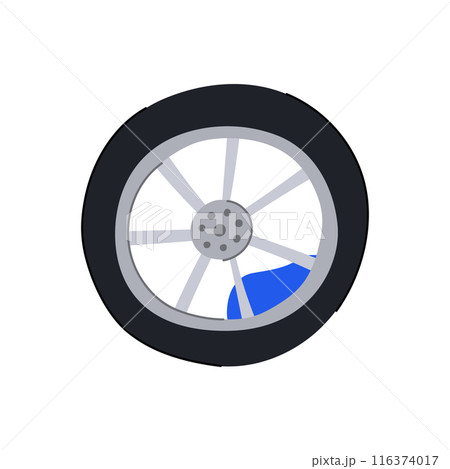 vehicle wheel car cartoon vector illustration 116374017