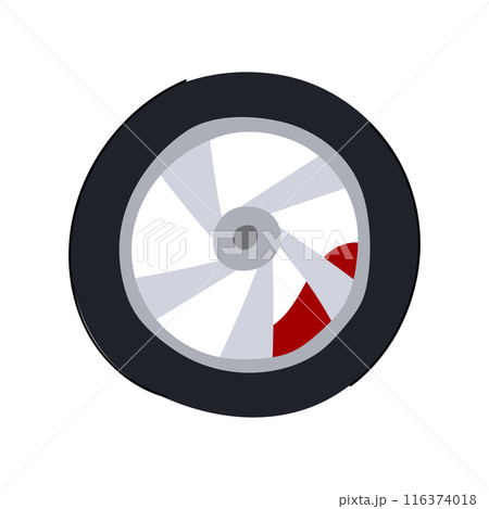 tire wheel car cartoon vector illustration 116374018