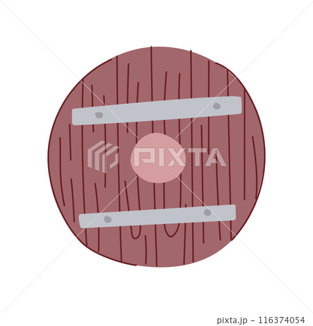 stone wheel ancient cartoon vector illustration 116374054