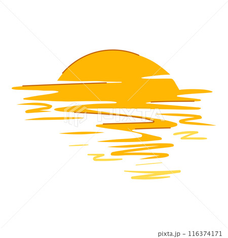 landscape sunset cartoon vector illustration landscape sunset cartoon vector illustration 116374171