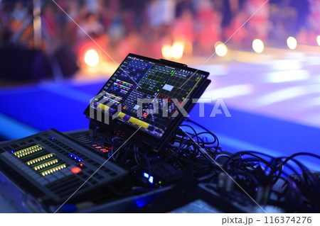 For a hightech event, you need advanced audio and visual equipment for a seamless experience 116374276