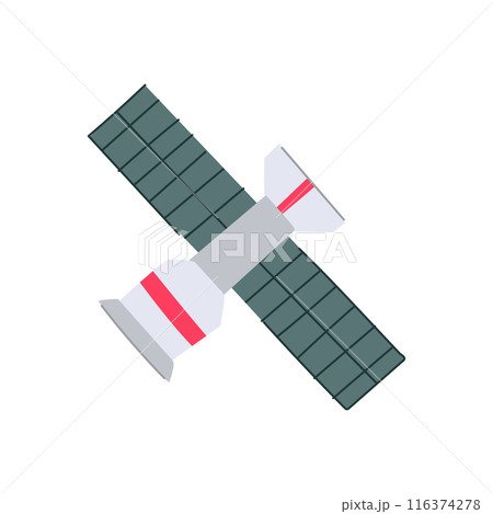 globe satellite cartoon vector illustration 116374278