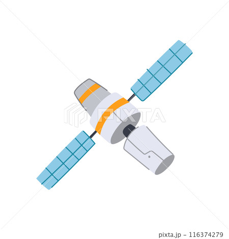 space satellite cartoon vector illustration space satellite cartoon vector illustration 116374279
