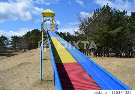 児童公園の遊具 116374326