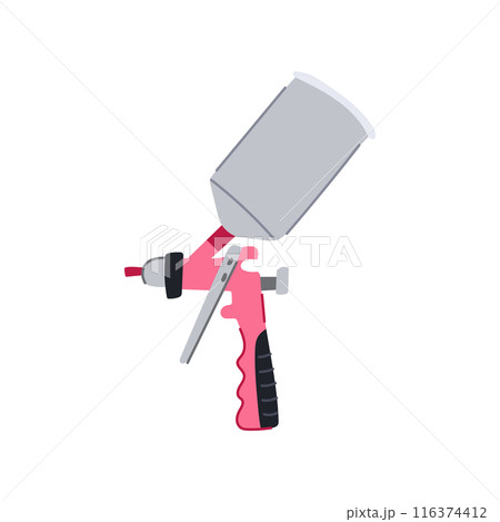 gun paint sprayer cartoon vector illustration 116374412