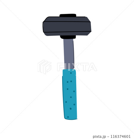 man mason s hammer cartoon vector illustration 116374601
