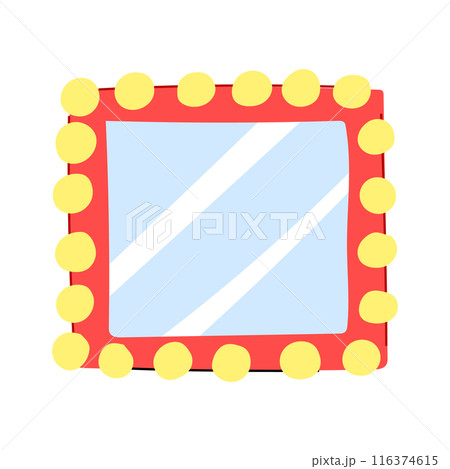 table makeup mirror frame cartoon vector illustration table makeup mirror frame cartoon vector illustration 116374615