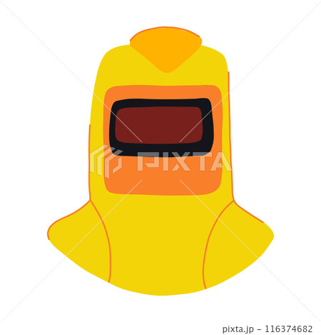 line helmet welding cartoon vector illustration 116374682