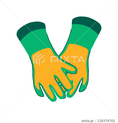 worker gloves welding cartoon vector illustration worker gloves welding cartoon vector illustration 116374702