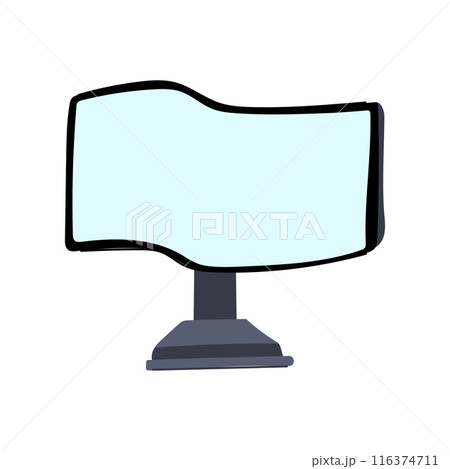 smtechnology flexible screen cartoon vector illustration 116374711