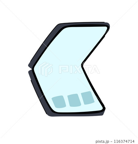 arrow flexible screen cartoon vector illustration 116374714
