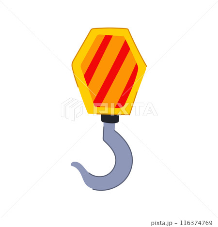 lifting crane hook cartoon vector illustration 116374769
