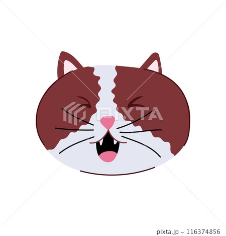 pet cat face cartoon vector illustration 116374856