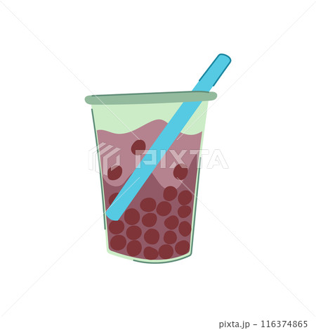 brown bubble tea cartoon vector illustration brown bubble tea cartoon vector illustration 116374865