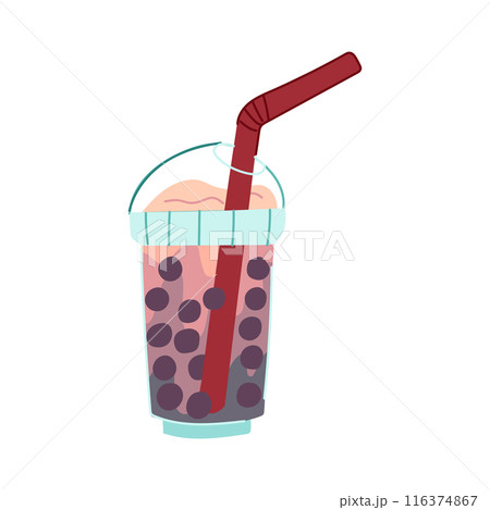 coffee bubble tea cartoon vector illustration coffee bubble tea cartoon vector illustration 116374867