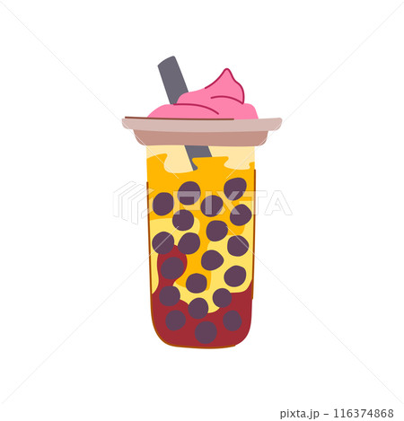 drink bubble tea cartoon vector illustration drink bubble tea cartoon vector illustration 116374868