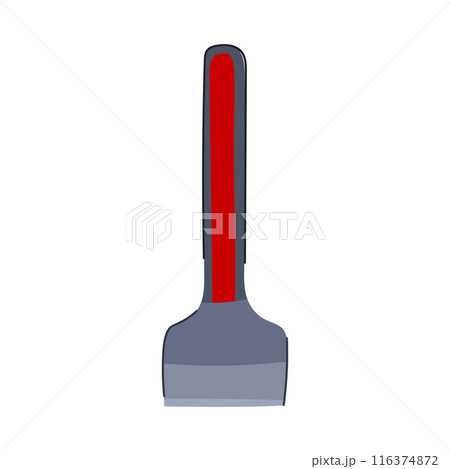 doodle brick chisel cartoon vector illustration 116374872