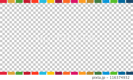 SDGsカラーの余白ありフレーム 116374932